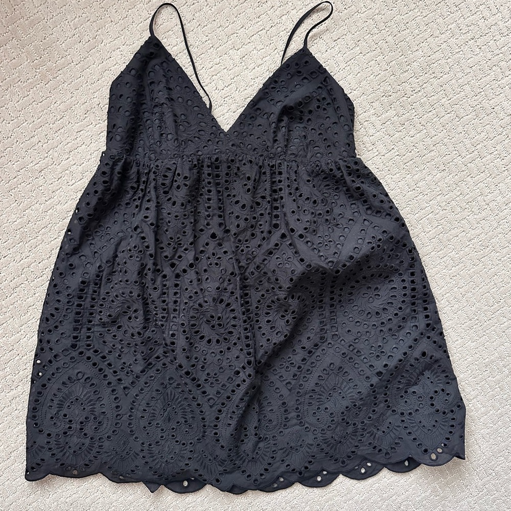 Black Eyelet Dress